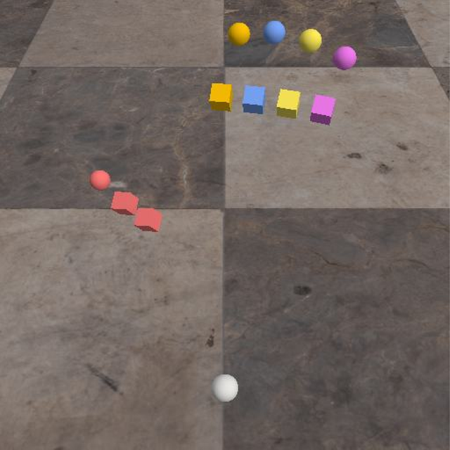 The robot hand rendered as keypoints with all keypoints emphasized